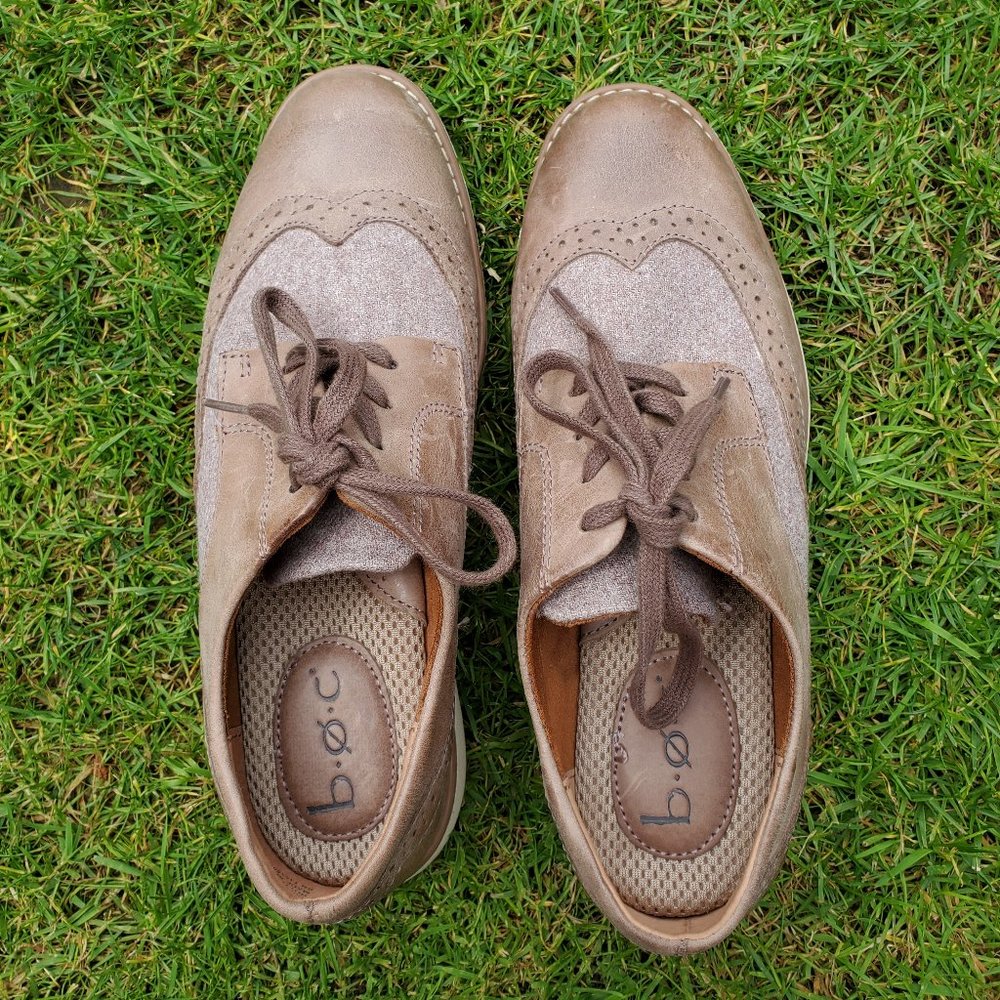 B.O.C. Comfort Oxfords Wingtip Women's Leather/Woo